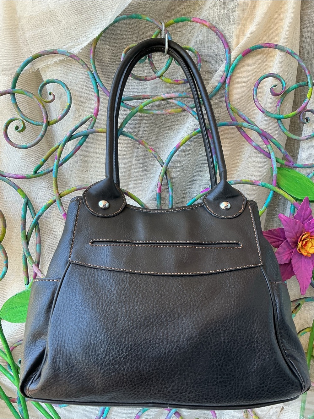 St. John's Bay Black Shoulder Purse